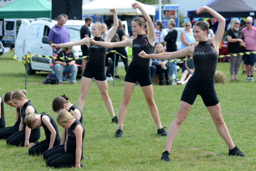 East Devon Dance Academy performing on Allhallows Field at Honiton Market Charter Day 2025